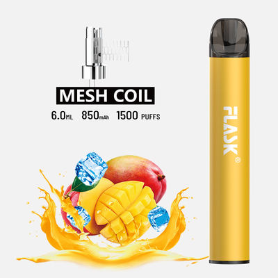 F900 P6 Smooth Airflow jednorazowy długopis Vape Pen 1500 zaciągnięć cewką siatkową
