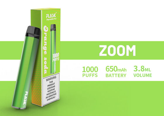 ZOOM JednorazoweVapepen vapenation 1000 zaciągnięć 650Mah Bawełna Organiczna