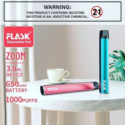 ZOOM JednorazoweVapepen vapenation 1000 zaciągnięć 650Mah Bawełna Organiczna