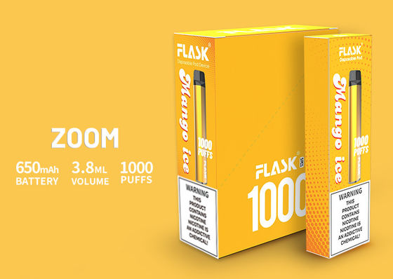 Urządzenia do utylizacji ZOOM Stabilna wydajność Vapepen Germany wykonane ustnik PC 650 mah 3,8 ml 1000 zaciągnięć