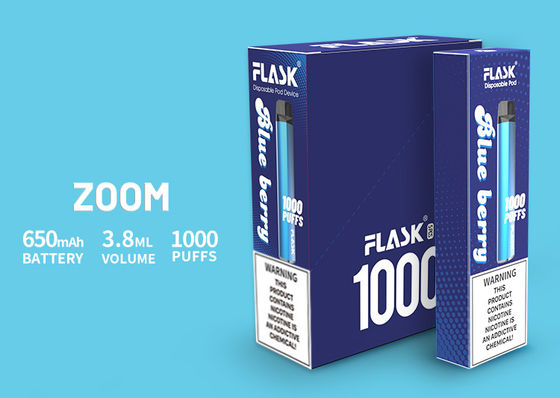 ZOOM Disposal Vapepen wysokiej jakości produkt 650Mah 3,8ml E-sok 0%2%5%Nicsalt 1000 zaciągnięć