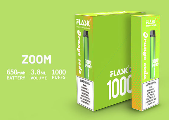 ZOOM Disposal Vapepen wysokiej jakości produkt 650Mah 3,8ml E-sok 0%2%5%Nicsalt 1000 zaciągnięć