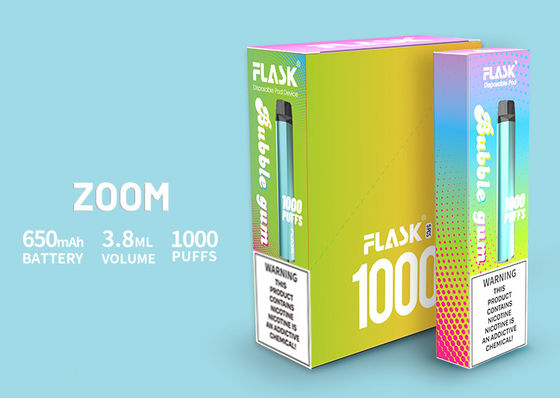 ZOOM Disposal Vapepen wysokiej jakości produkt 650Mah 3,8ml E-sok 0%2%5%Nicsalt 1000 zaciągnięć