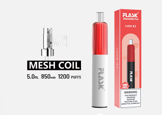 Szczelny waporyzator Peach Mango Flavorizer Pen 1200 Puffs Jednorazowe elektroniczne cygaro