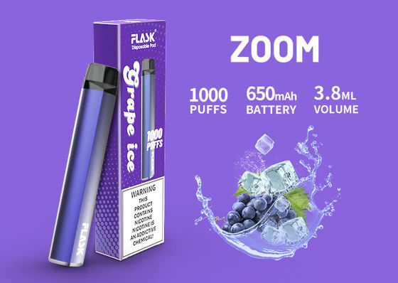 1000 puffs Ceramiczny wkład olejowy, 3,8 ml 650 mah aromatyzowany wkład CBD Vape