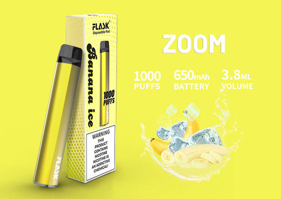 1000 puffs Ceramiczny wkład olejowy, 3,8 ml 650 mah aromatyzowany wkład CBD Vape