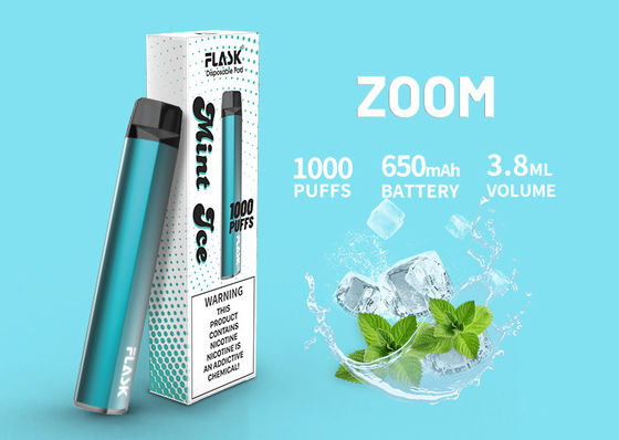 1000 puffs Ceramiczny wkład olejowy, 3,8 ml 650 mah aromatyzowany wkład CBD Vape