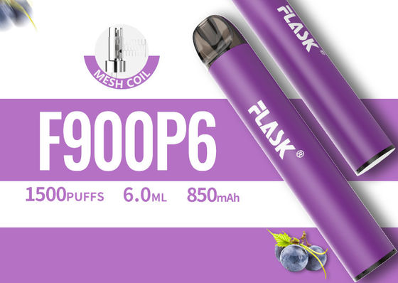 6,0 ml Jednorazowe urządzenie Vape Pod, 1500 zaciągnięć Jednorazowy długopis Vape