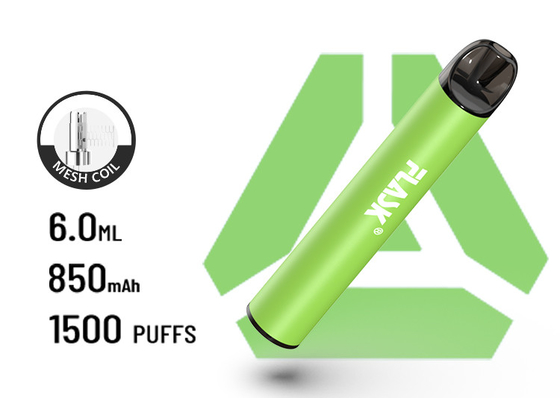 OEM ODM 1500puff 850 mAh Jednorazowy Vape Pod 6,0 ​​ml E Liquid Mesh Coil
