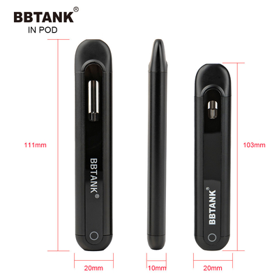 BBTANK IN POD THC Destylat oleju Jednorazowe urządzenie Vape 2ml Ceramiczne cewki Vape Pod z 100% procesami kontroli jakości