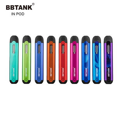 THC jednorazowy Vape BBTANK IN pod Ładowanie e-cig 350 mah gruby system kapsułek oleju Delta 8 vape długopis CBD długopis olejowy