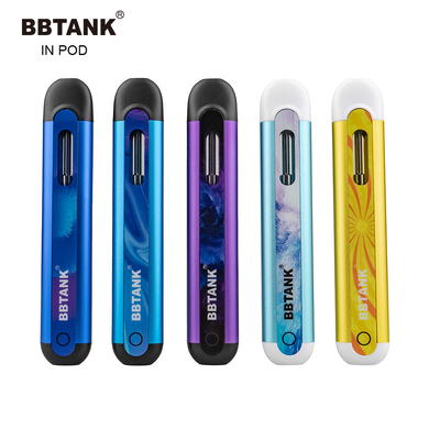 THC jednorazowy Vape BBTANK IN pod Ładowanie e-cig 350 mah gruby system kapsułek oleju Delta 8 vape długopis CBD długopis olejowy