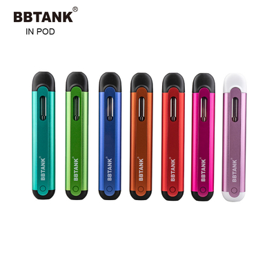 Płaski ustnik Jednorazowe urządzenie Vape Pod Delta 8 Thc Oil Ceramic 2ml Cbd Cartridge