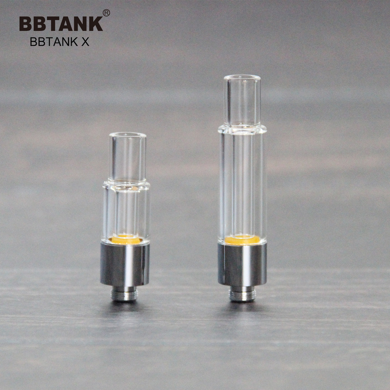 Fabryka BBTANK hurtownia oryginalny pełny szklany wkład 0,5 ml 1,0 2,0 gram, gwint 510, pasuje do oleju o szerokim zakresie lepkości